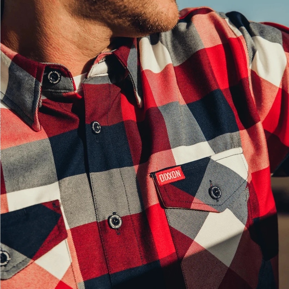 DIXXON Red, Bue, and White Checkered Shirt - Picture 2 of 9